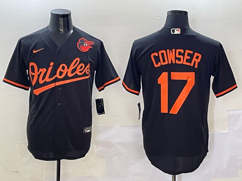 Men Baltimore Orioles 17 Cowser Black Game 2025 Nike MLB Jersey style 2